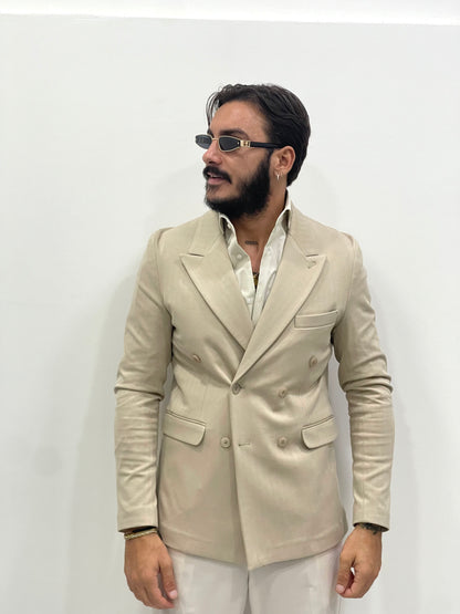 Chaqueta sastre cruzada de 6 botones