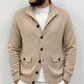 Giacca Cardigan a costine con tasche