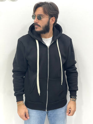 Felpa ZIP con cappuccio e interno pile