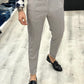 Pantalone sartoriale fascia 5 con risvolto - GRIGIO PERLA