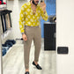 Pantalone sartoriale fascia 5 con risvolto - FANGO