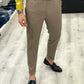 Pantalone sartoriale fascia 5 con risvolto - FANGO