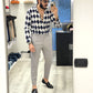 Pantalone sartoriale fascia 5 con risvolto - GRIGIO PERLA