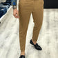 Pantalone sartoriale fascia 5 con risvolto - CAMEL
