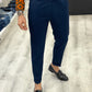 Pantalone sartoriale fascia 5 con risvolto - BLU