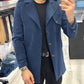 Trench bavero a lancia in cotone gabardine italiano - Blu notte