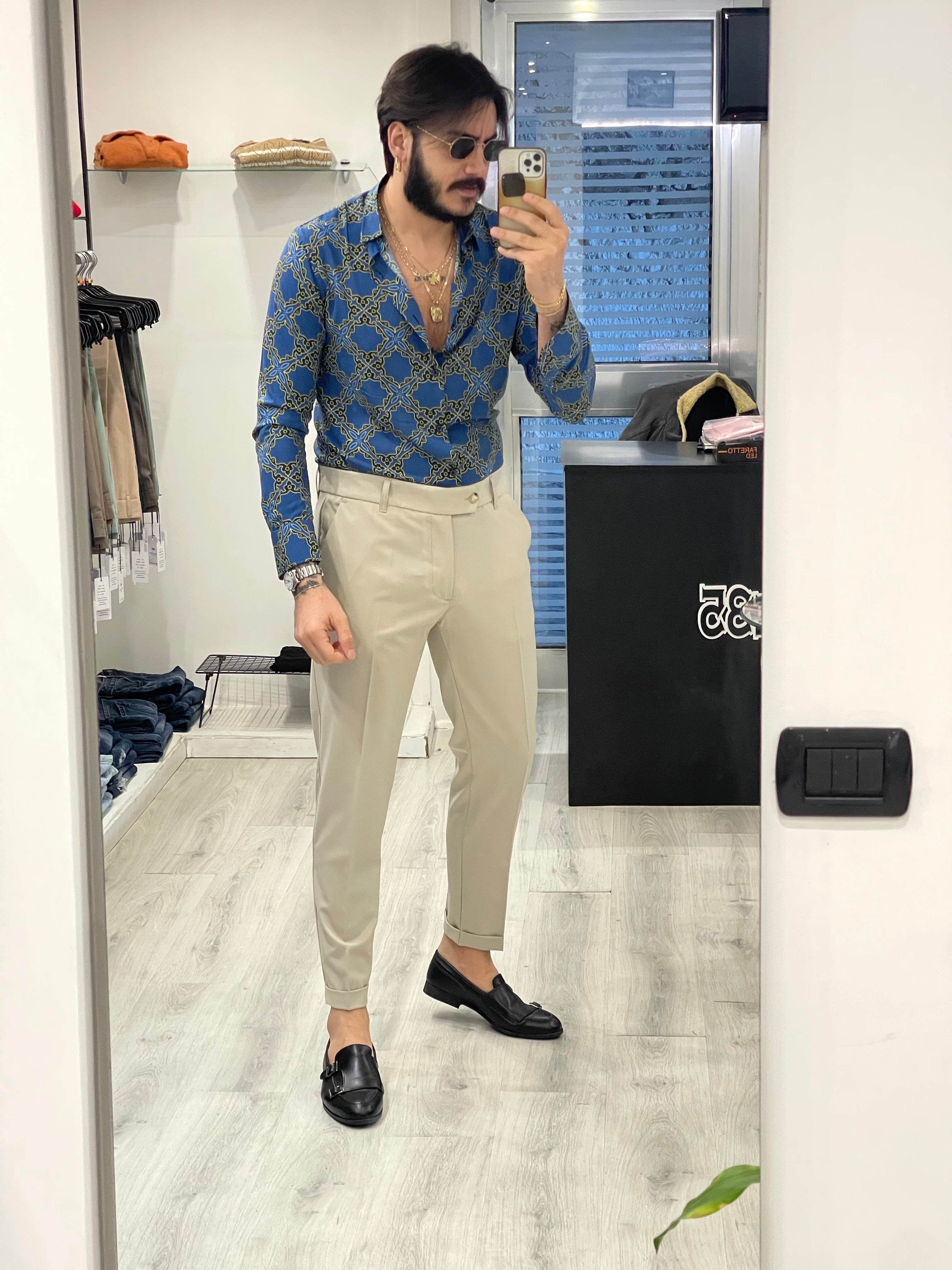 Camicia sartoriale in 100% viscosa italiana  - VIETRI