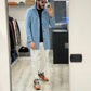 Trench Sartoriale tessuto jeansato chiaro