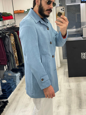 Trench Sartoriale tessuto jeansato chiaro
