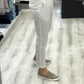 Pantalón 100% Lino Sastrero banda 5 cm - Blanco