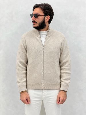 Maglione Cardigan Aperto con Cerniera - Full zip