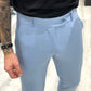 Pantalone sartoriale con fascio e 5 cm - CIELO