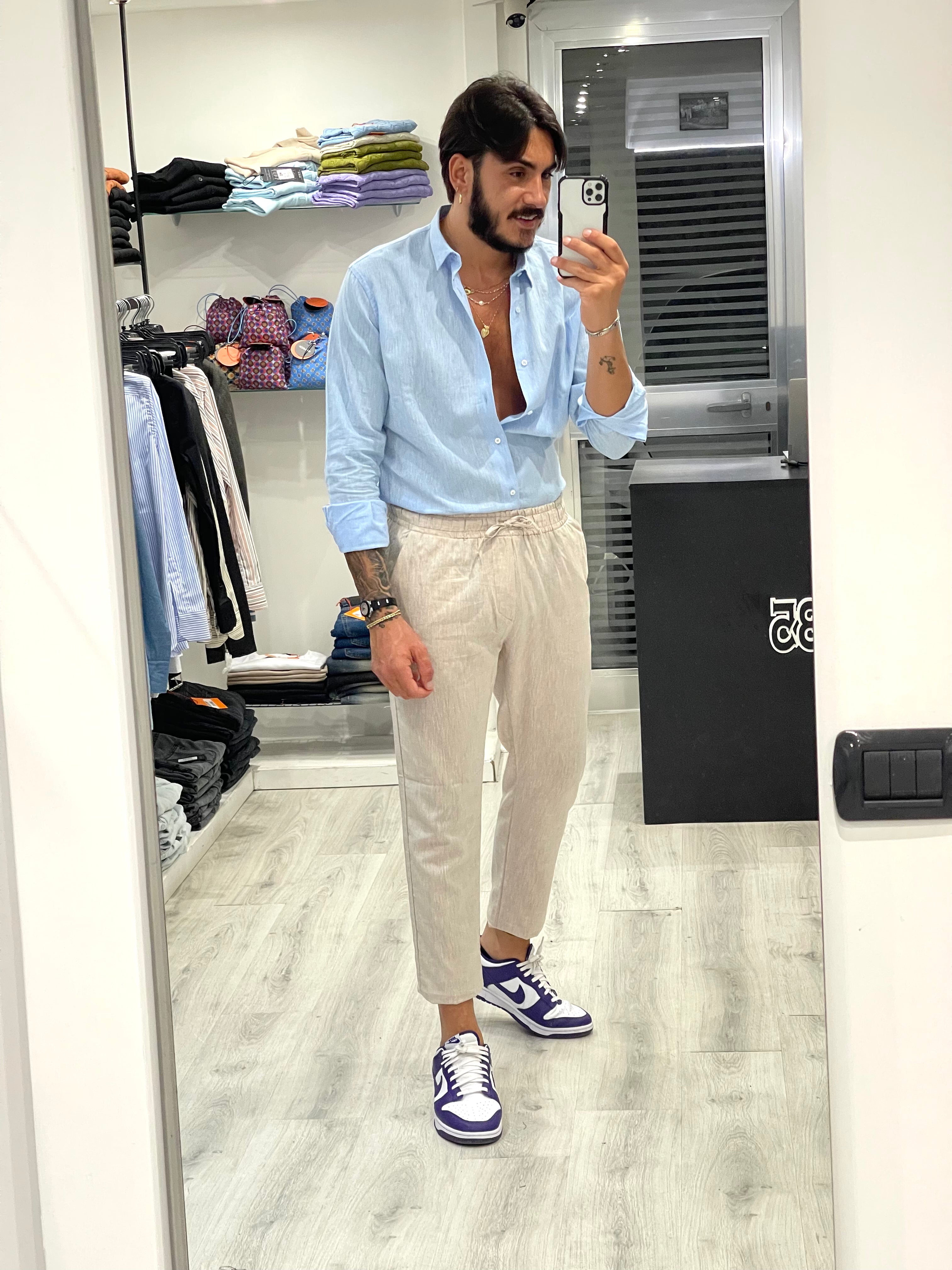 Pantalaccio SARTORIALE in 100% Lino beige