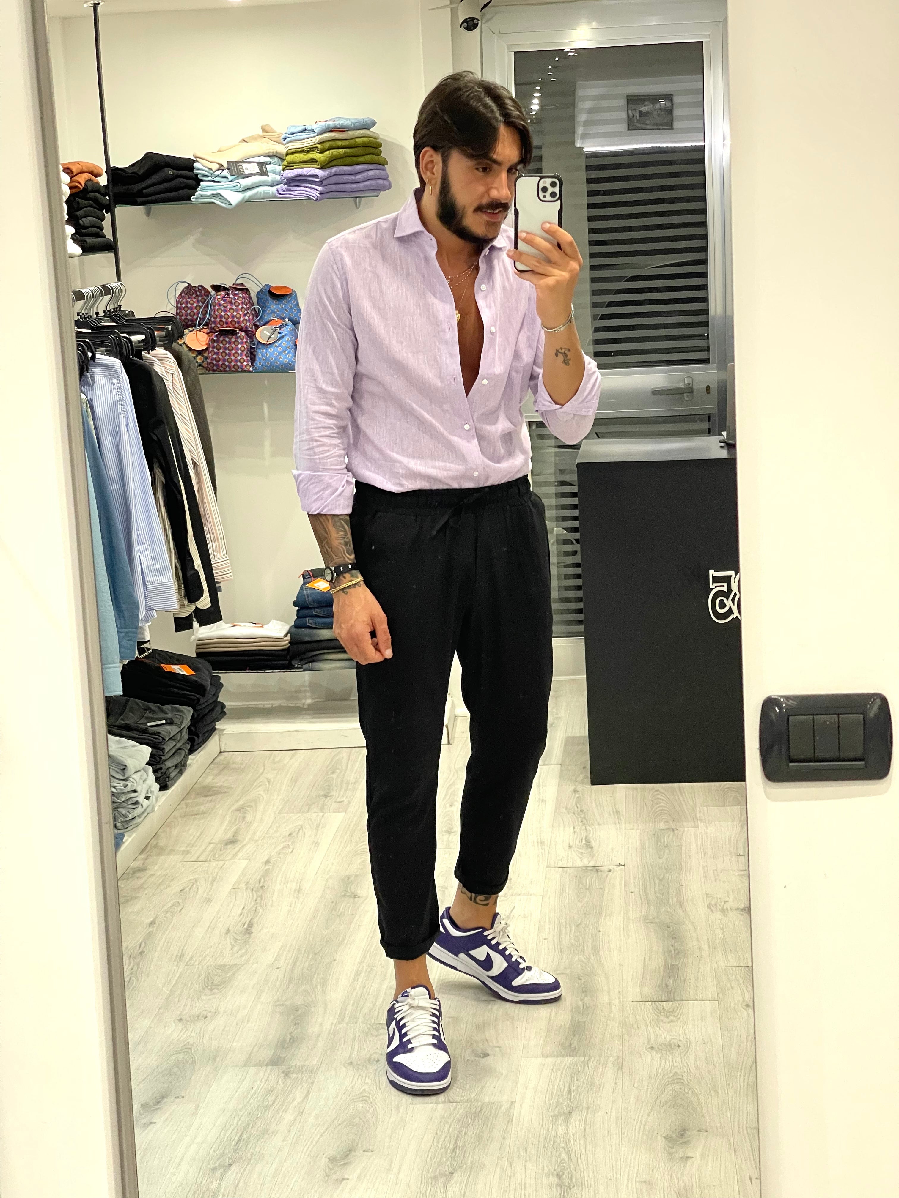 Pantalaccio Sartoriale in 100% Lino Nero