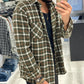 Camicione sartoriale in lana morbida - Western Green