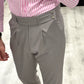 Pantalon de tailleur taille haute BIFORCATO - GRIS PERLE