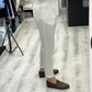 Pantalone sartoriale vita alta BIFORCATO- Bianco