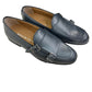 Mocassino doppia fibbia - PELLE BLU
